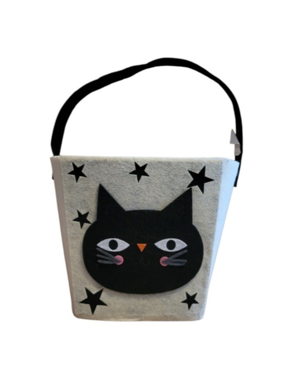 Target 2016 Halloween Black Cat Themed Felt Bag/Basket
